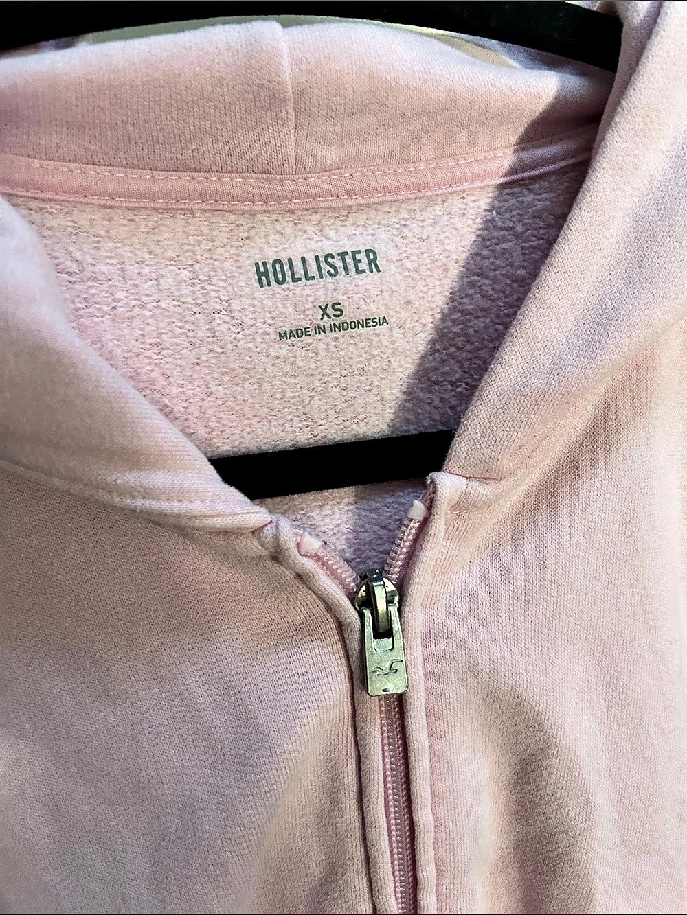 Hollister Zip-Up Hoodie in Pink Size XS - Picture 3 of 3